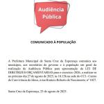 📢 Audiência Pública – Apresentação da LDO 2026