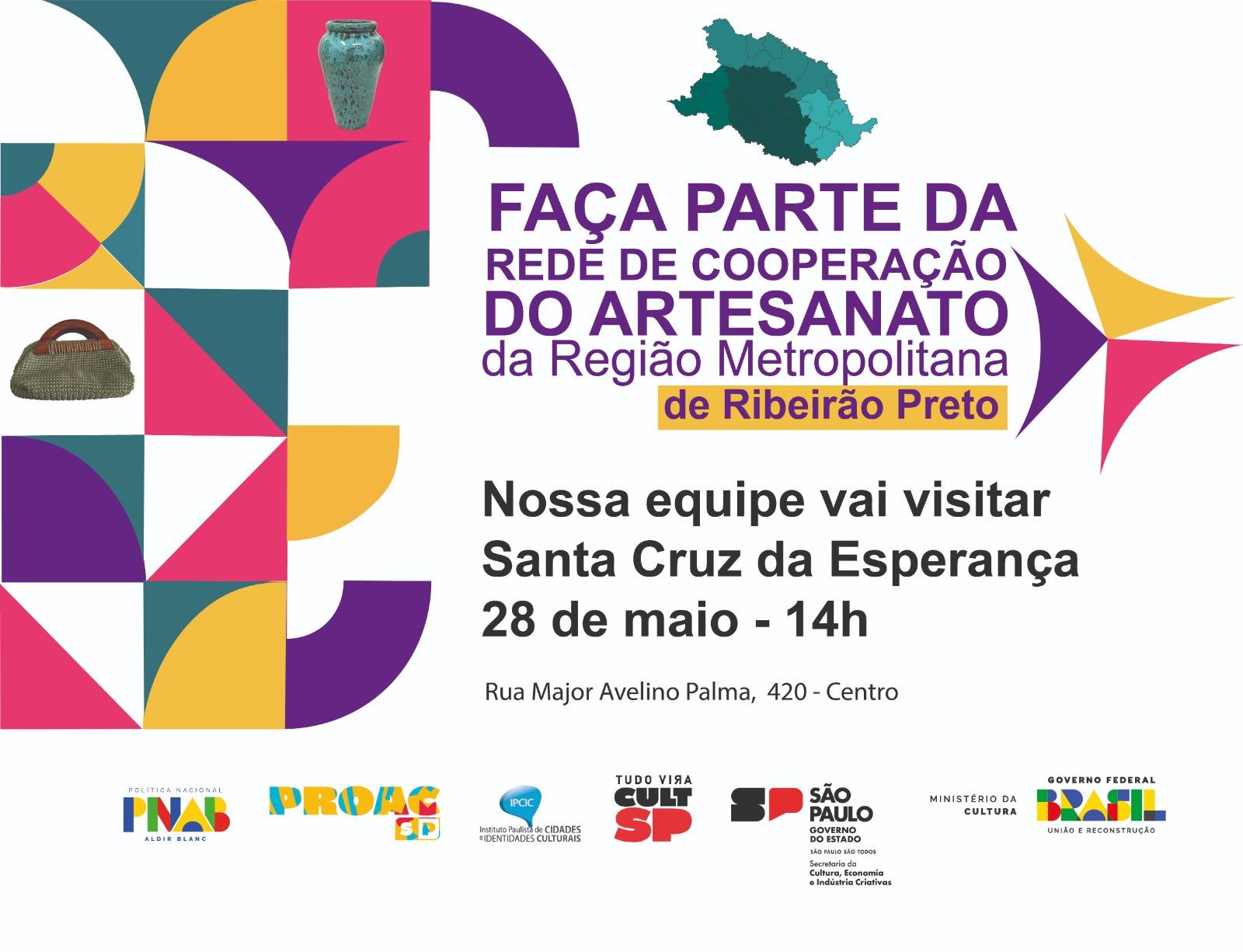 Projeto “Rede de Colaboração do Artesanato da Região Metropolitana de Ribeirão Preto” financiado pelo Proac da Secretaria de Cultura e Economia Criativa do Estado de São Paulo.